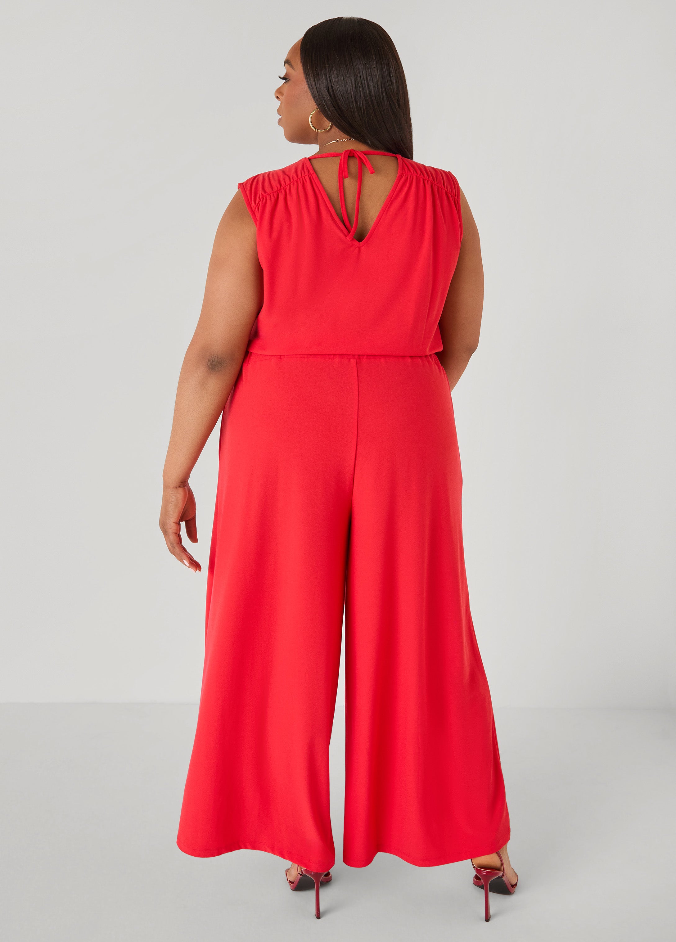 Tall Tie Back Wide Leg Jumpsuit