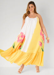 Tall Chain Trimmed Floral Maxi Dress