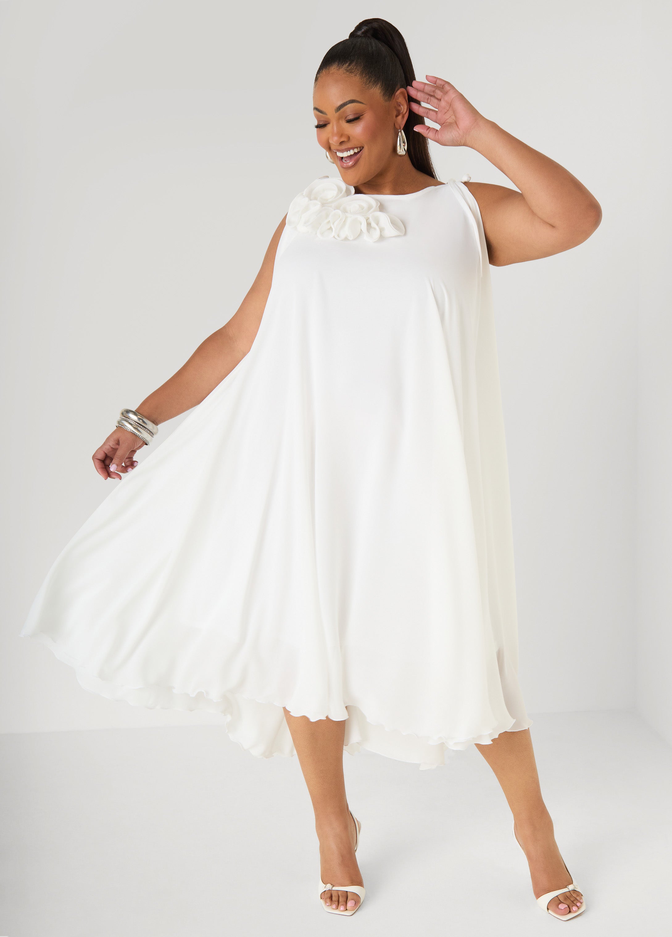 Rosette Midi Dress