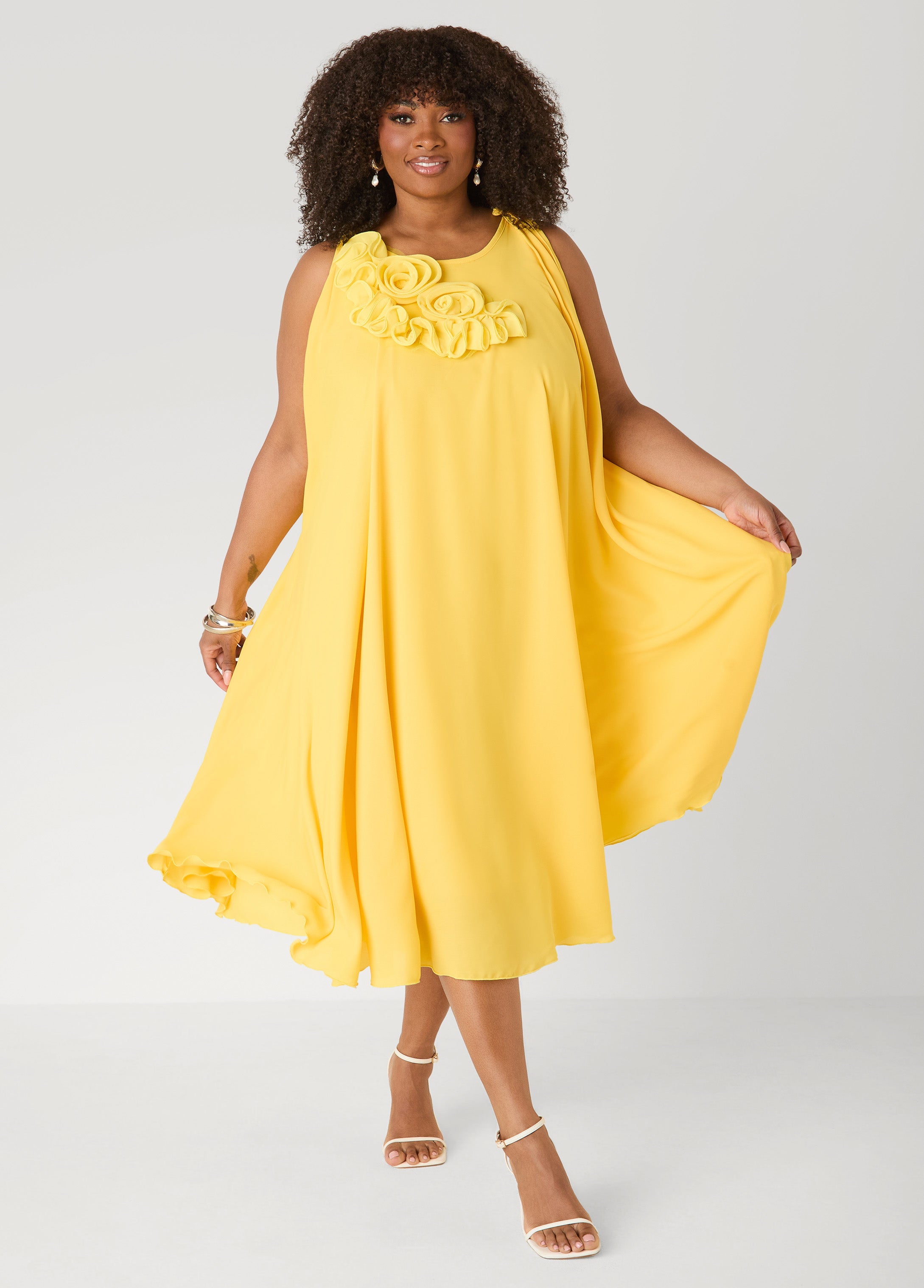 Rosette Midi Dress