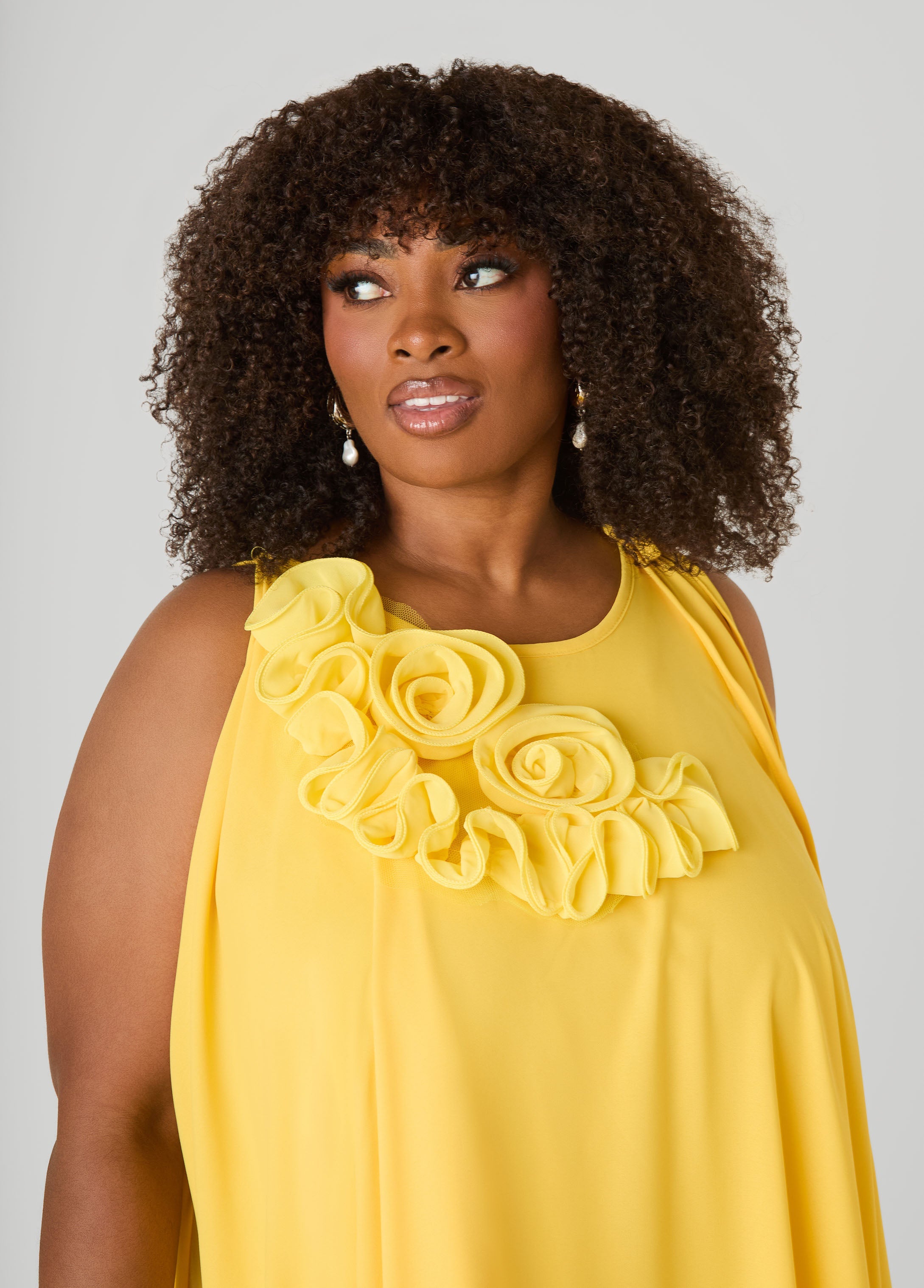 Rosette Midi Dress