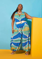 Printed Balloon Leg Jumpsuit