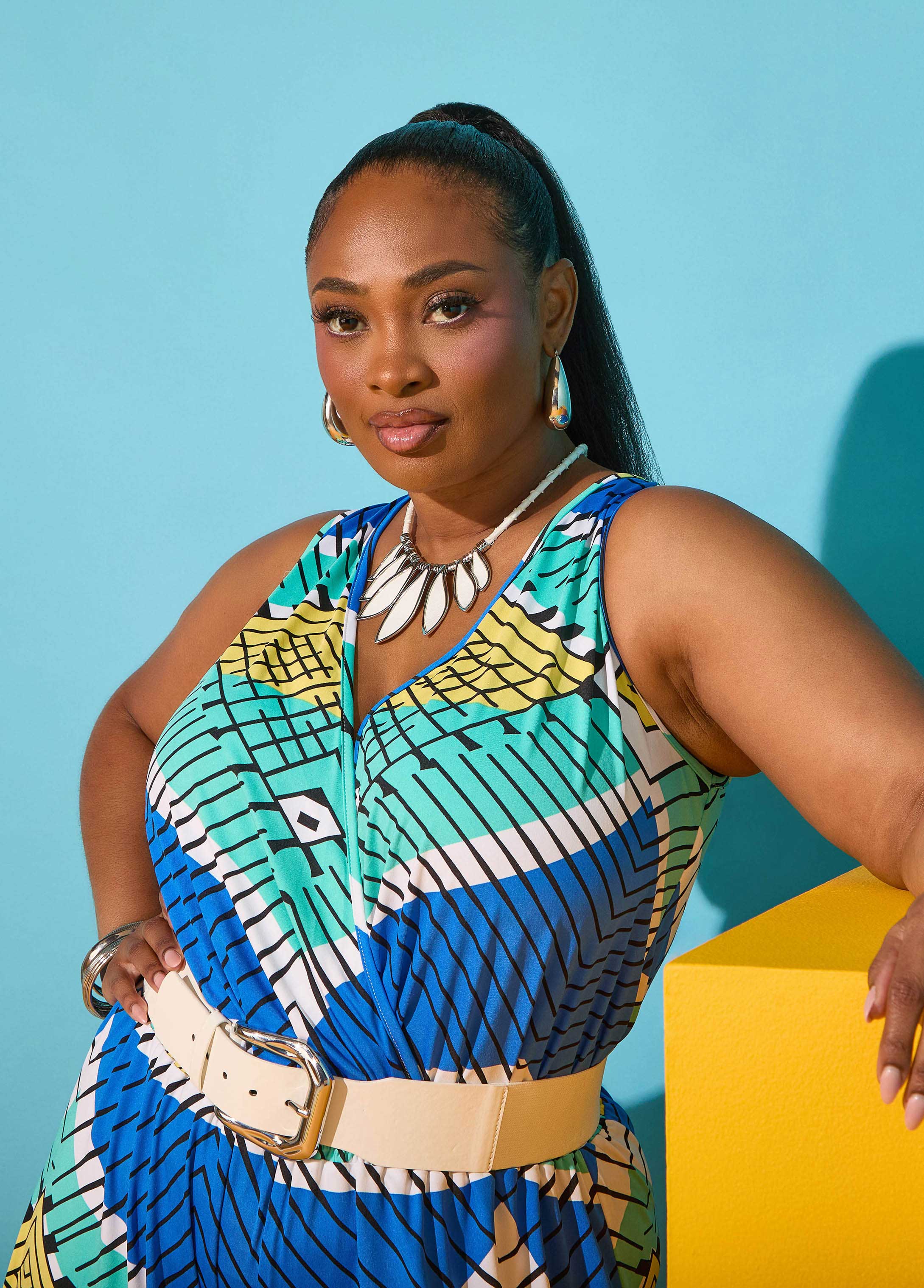 Printed Balloon Leg Jumpsuit
