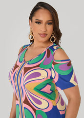 Tall Cold Shoulder Printed Maxi Dress