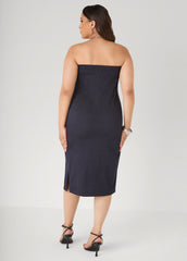 Denim Midi Tube Dress