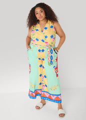 Cropped Floral Print Jumpsuit