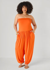 Strapless Harem Leg Jumpsuit