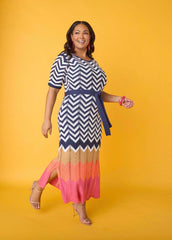 Zig Zag Pointelle Maxi Dress