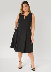 Textured Knit A Line Dress