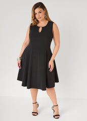 Textured Knit A Line Dress