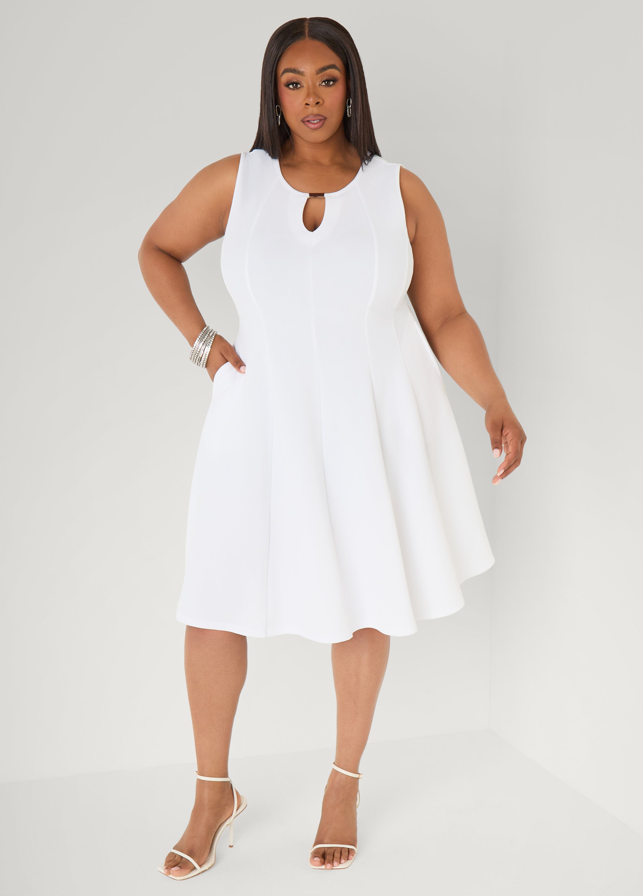 Textured A Line Dress