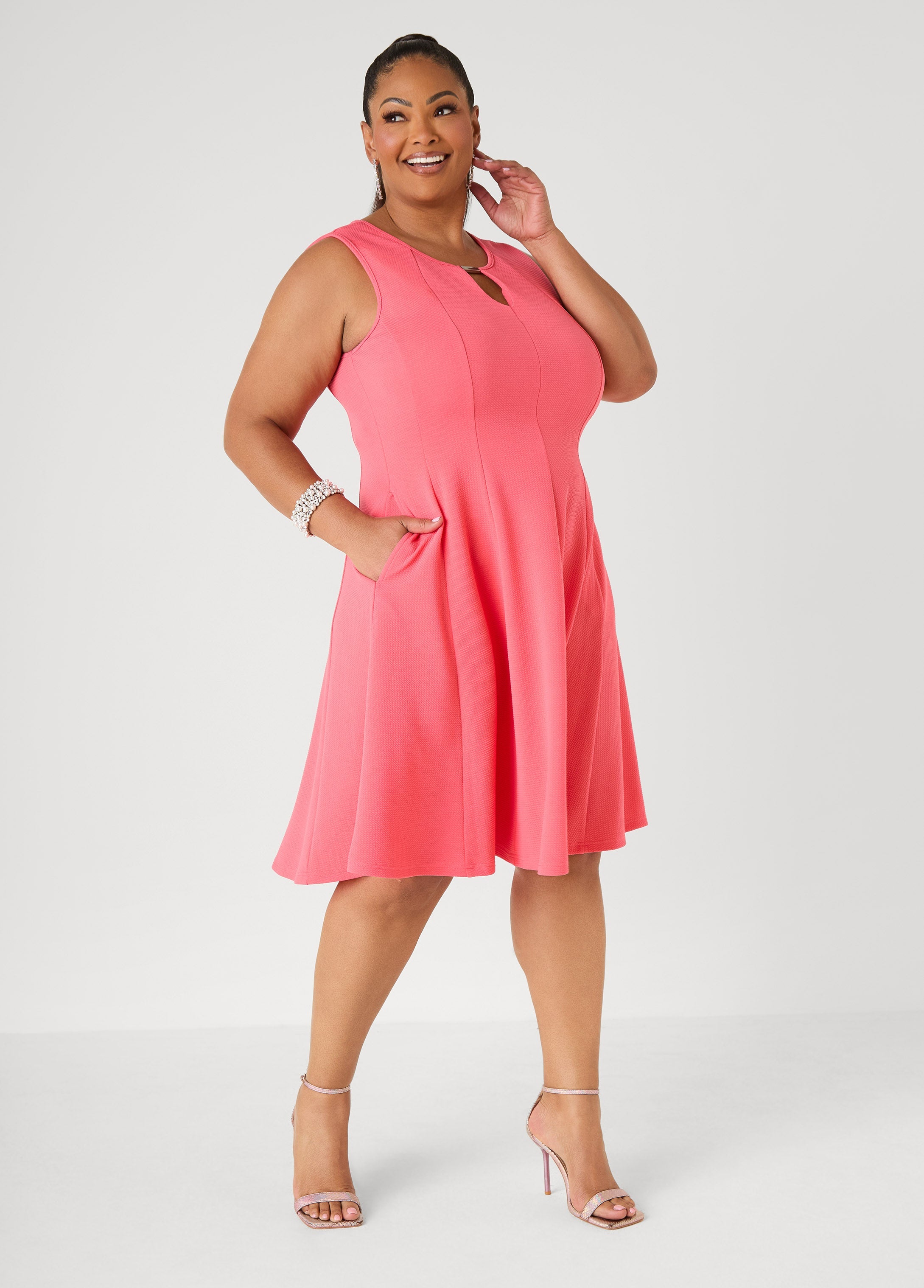 Embellished A Line Dress