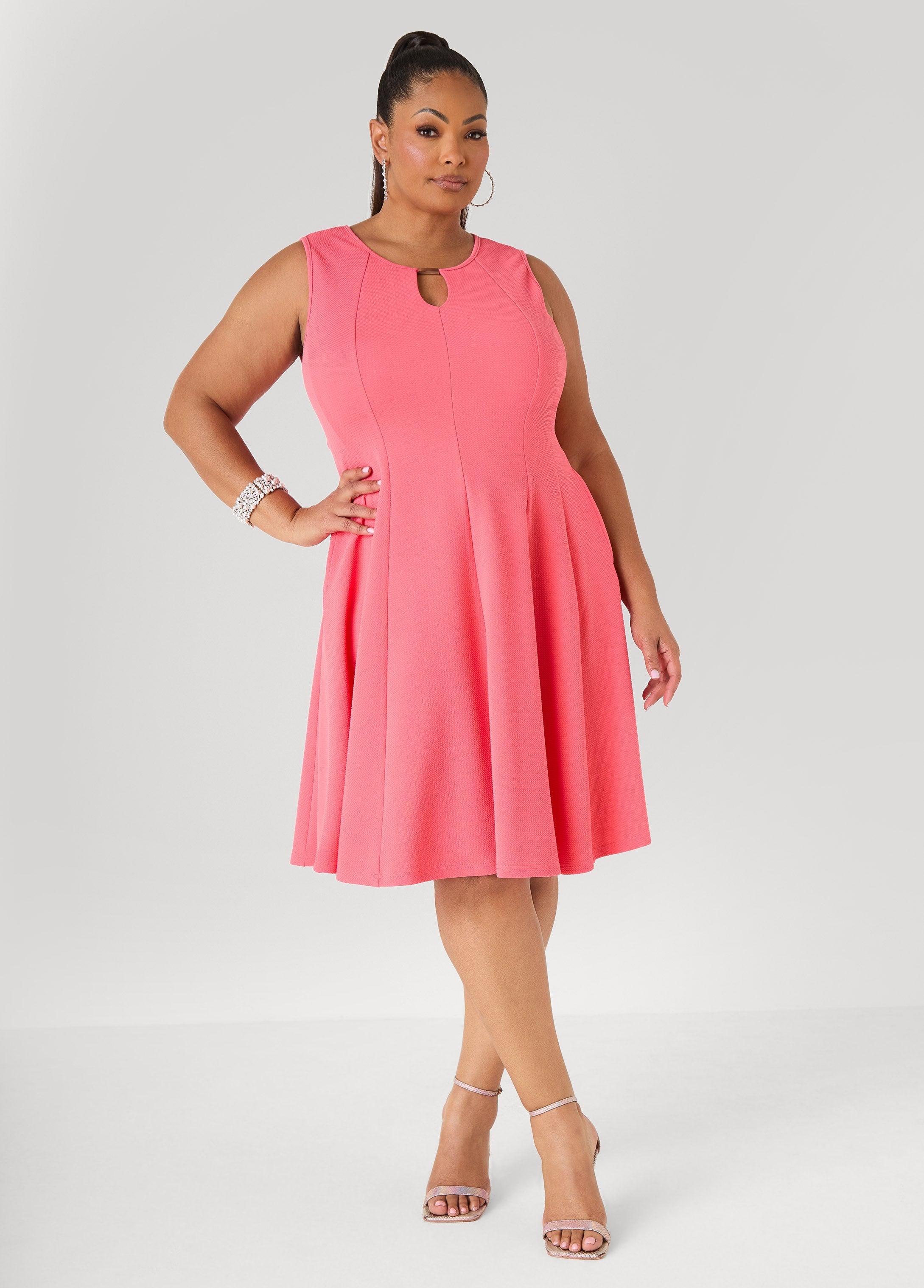 Embellished A Line Dress