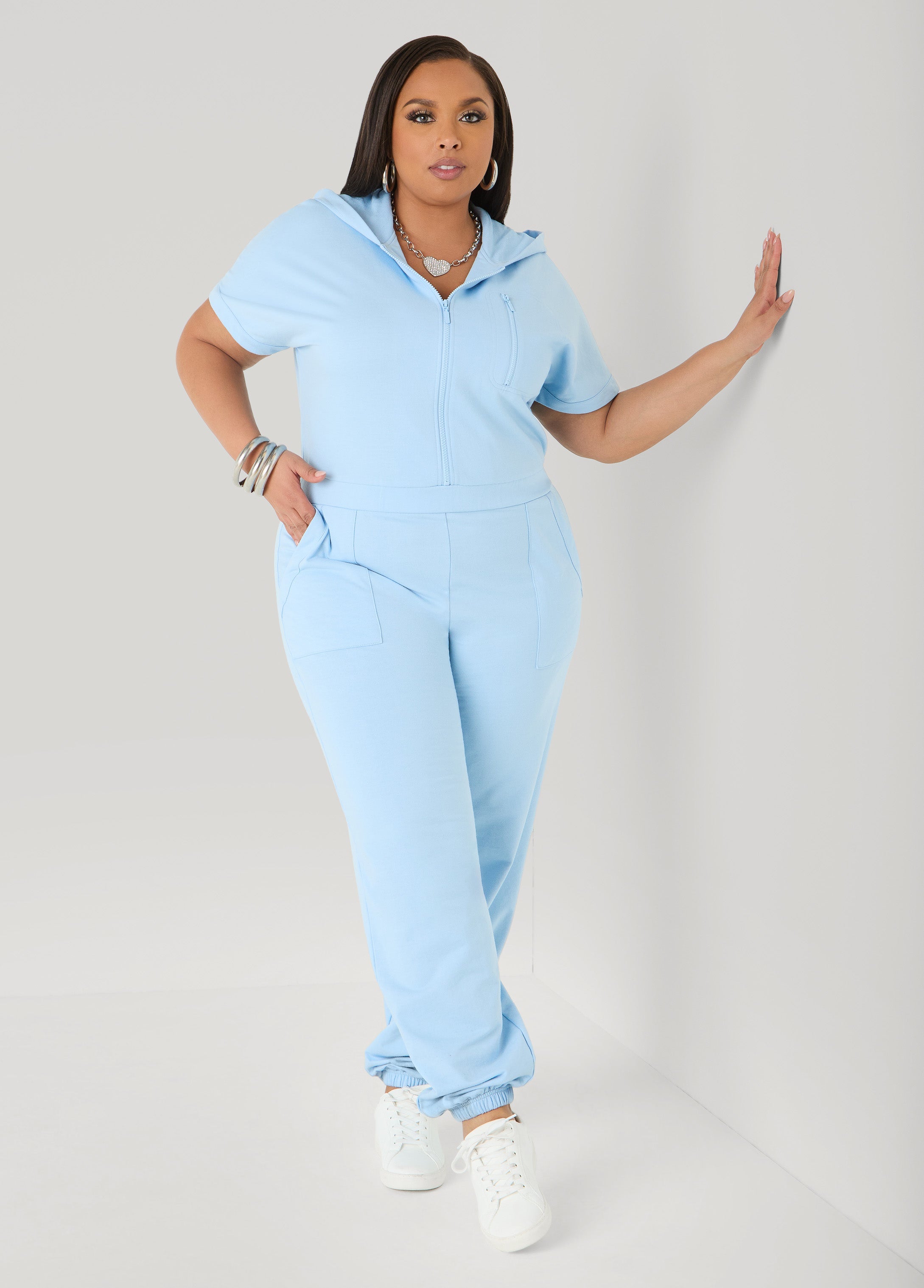 French Terry Joggers Jumpsuit