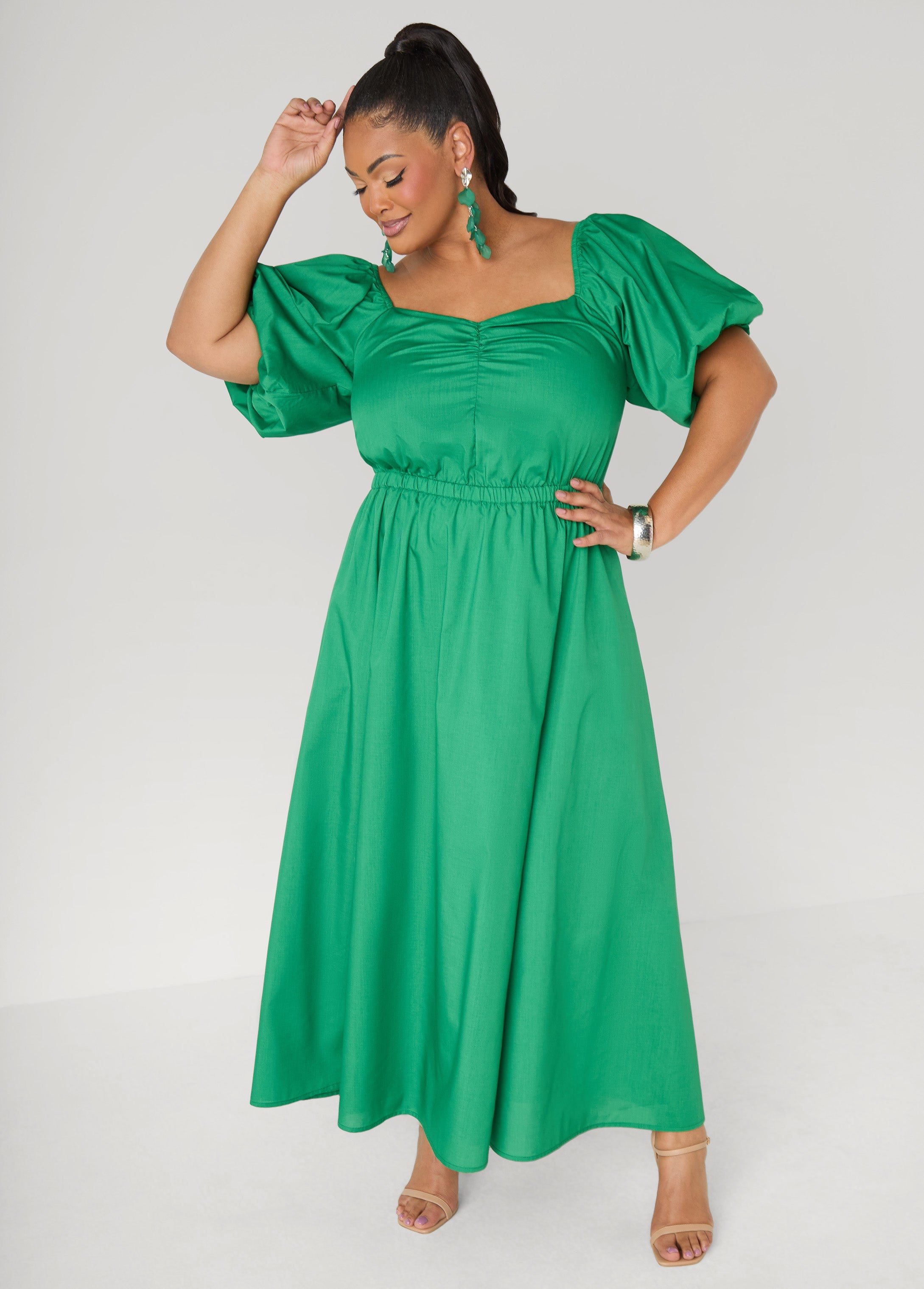 Tall Bubble Sleeved Maxi Dress
