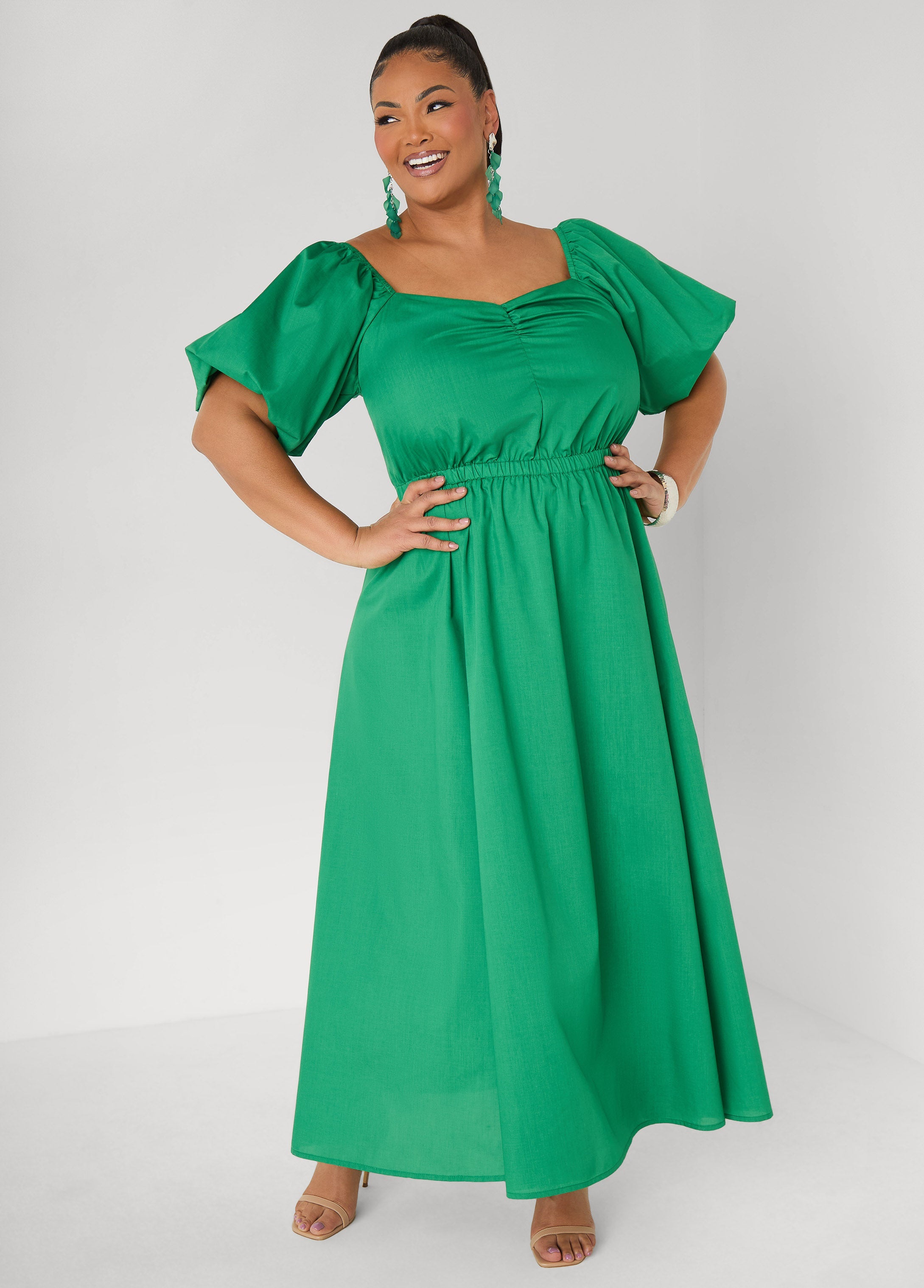 Tall Bubble Sleeved Maxi Dress