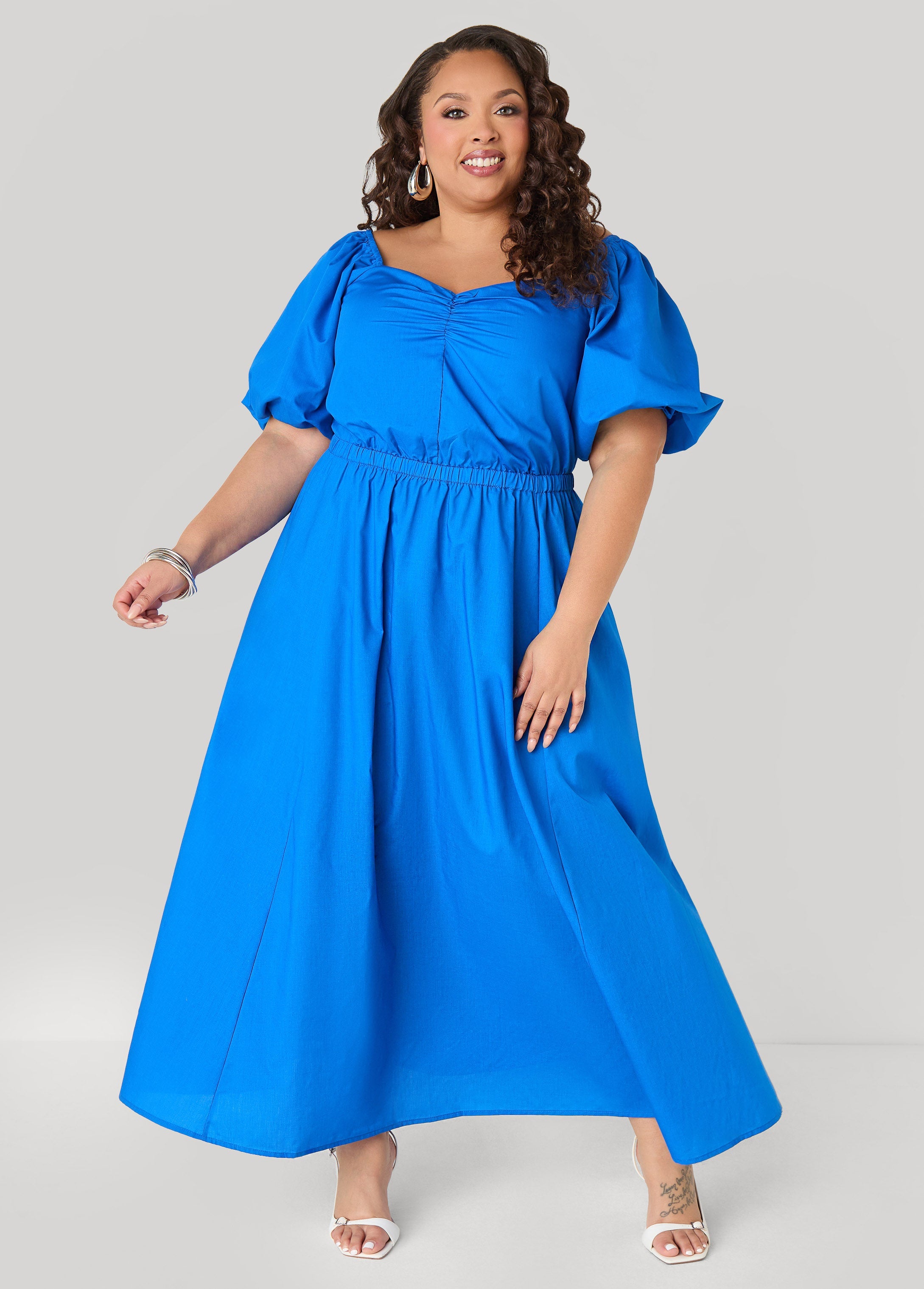 Tall Bubble Sleeved Maxi Dress