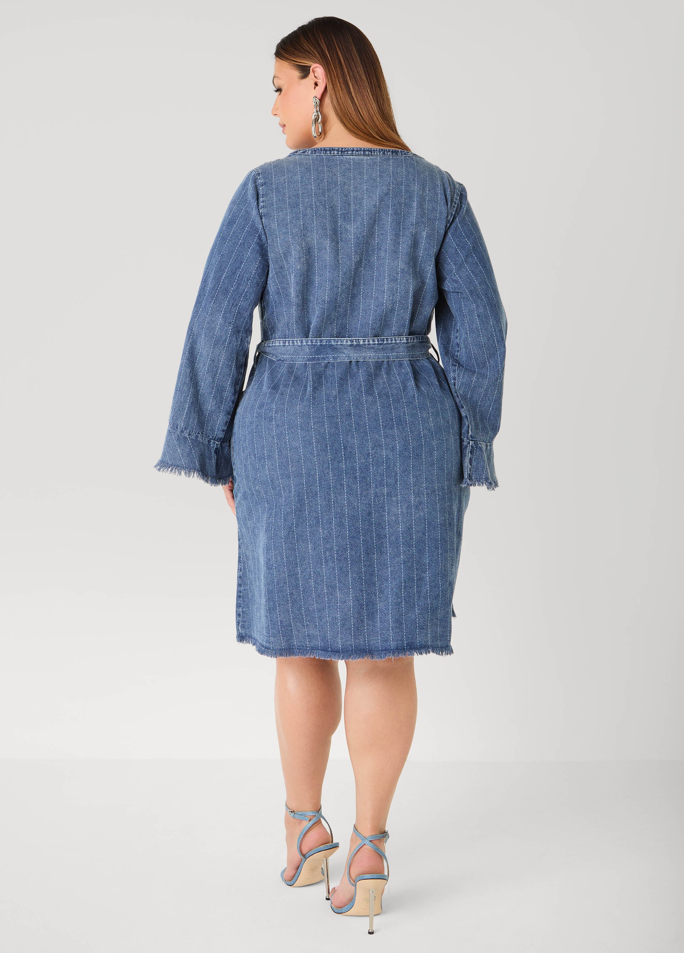Striped Denim Shirtdress