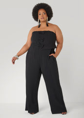 Tall Strapless Bow Embellished Jumpsuit