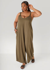Woven Wide Leg Jumpsuit