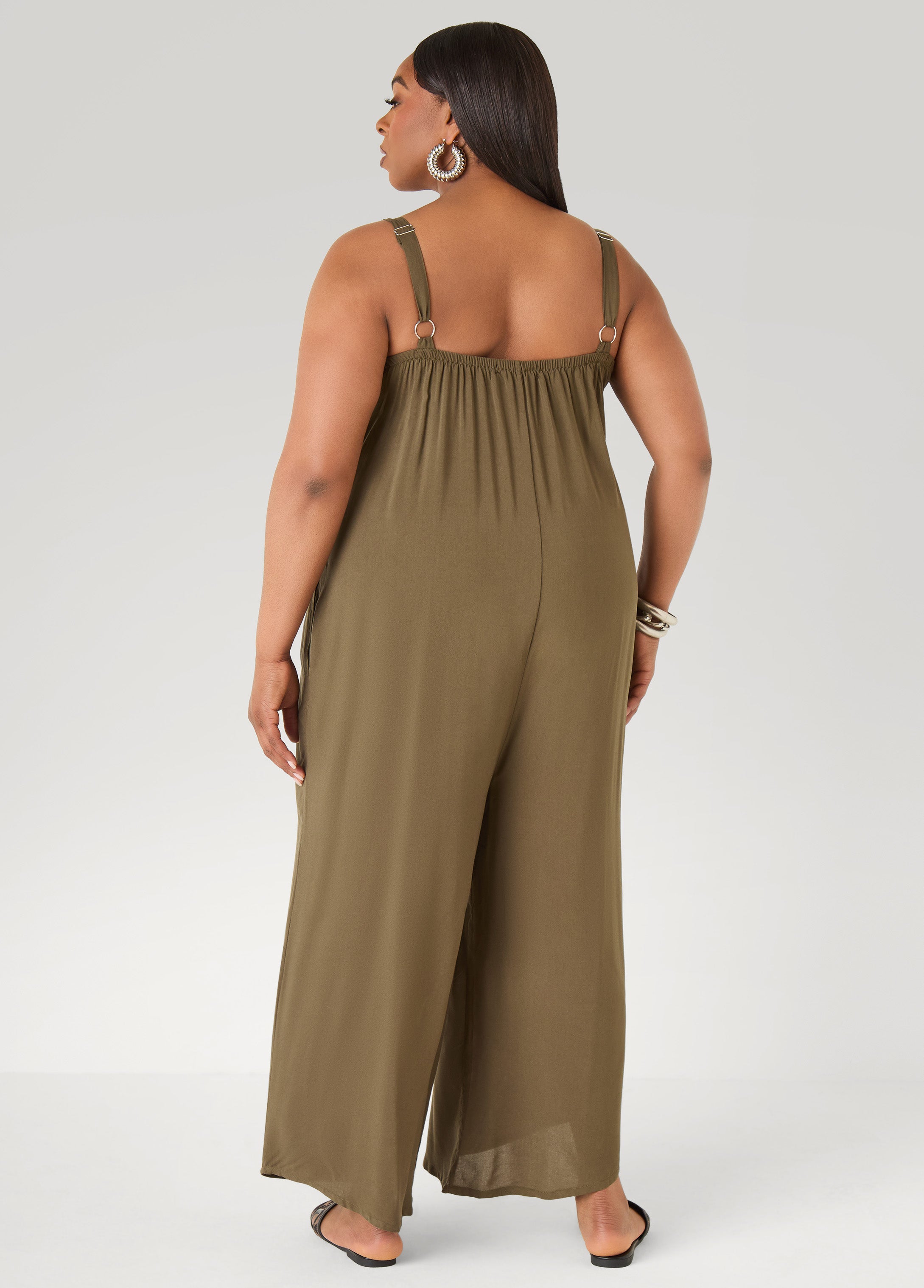 Woven Wide Leg Jumpsuit