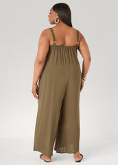 Woven Wide Leg Jumpsuit