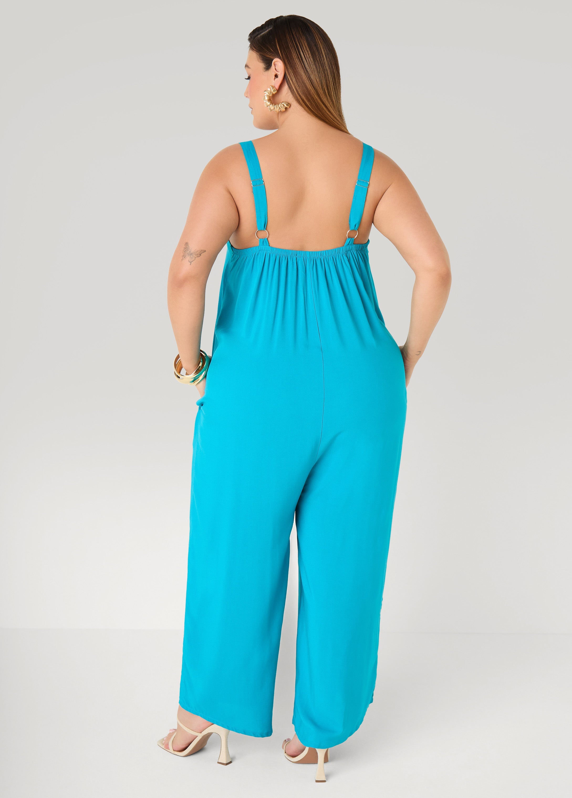 Woven Wide Leg Jumpsuit