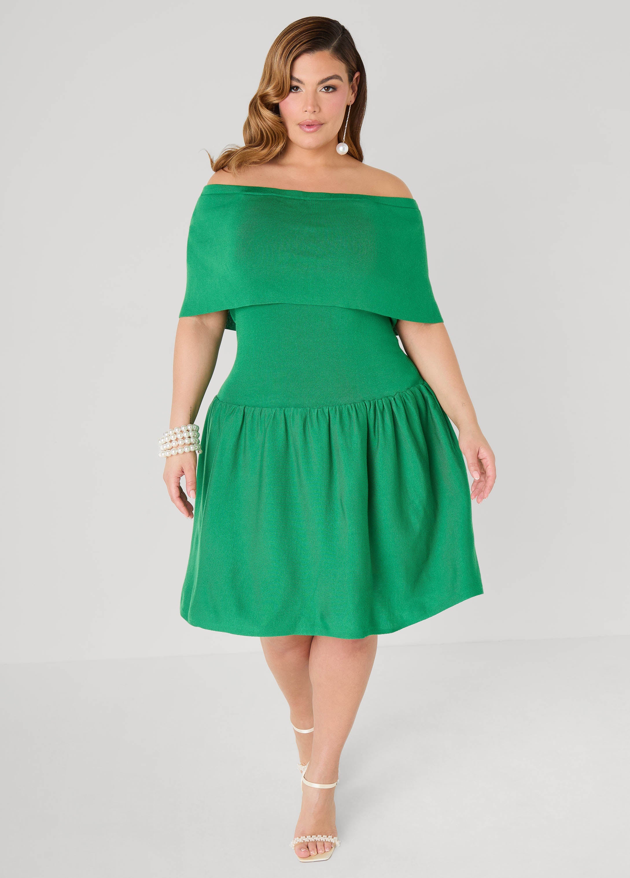 Off The Shoulder Sweater Dress
