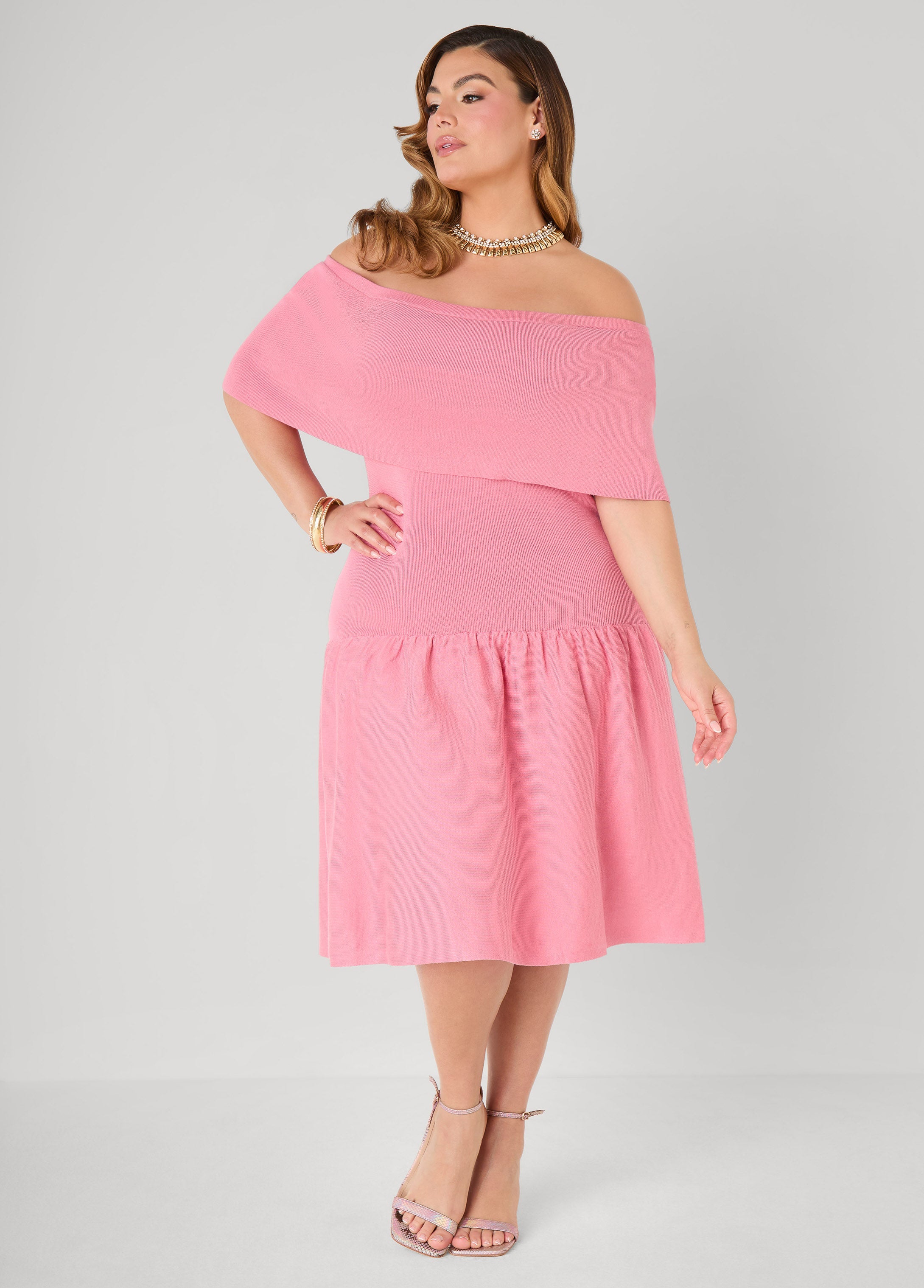 Off The Shoulder Sweater Dress