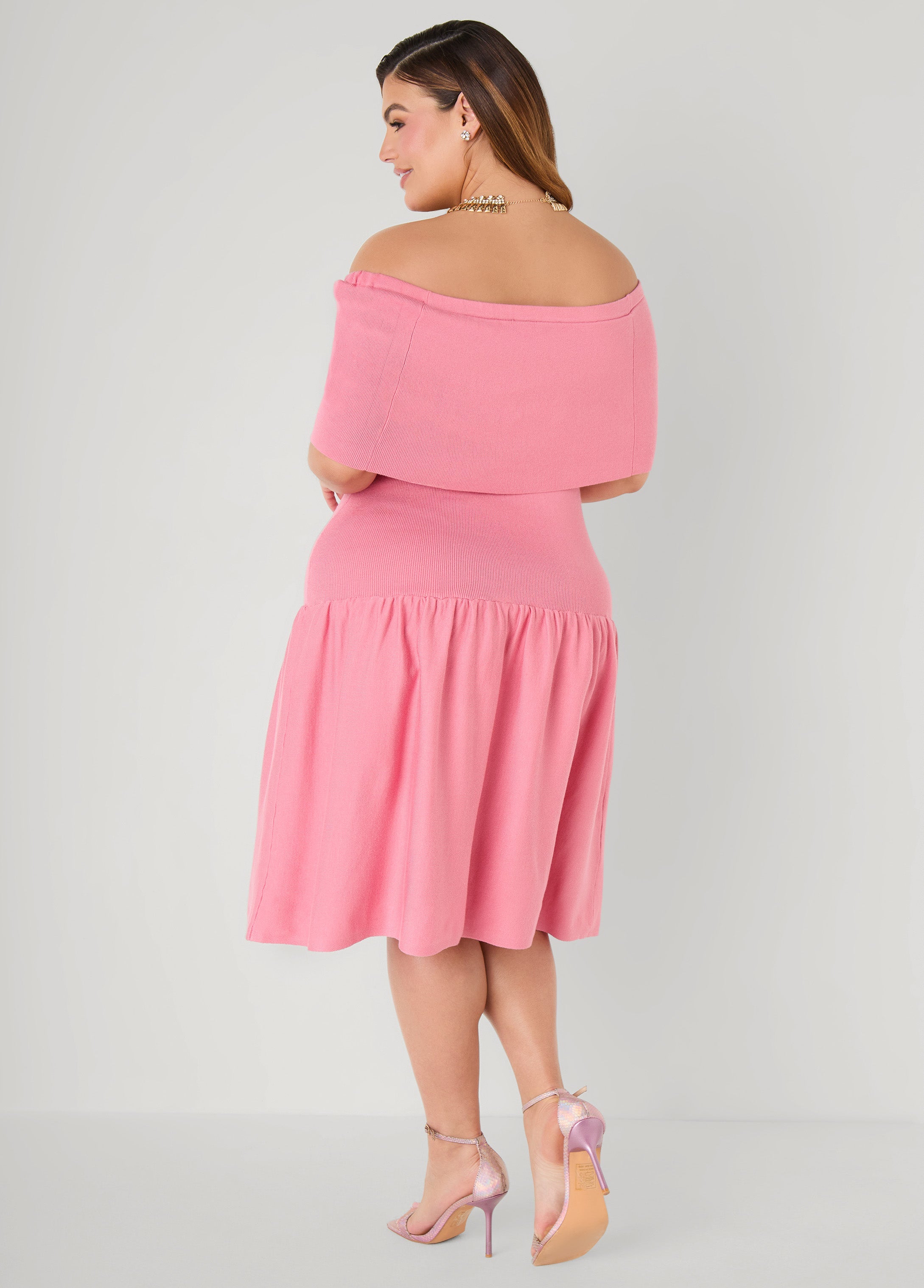 Off The Shoulder Sweater Dress