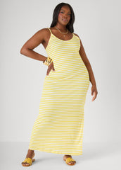 Striped Ribbed Maxi Dress