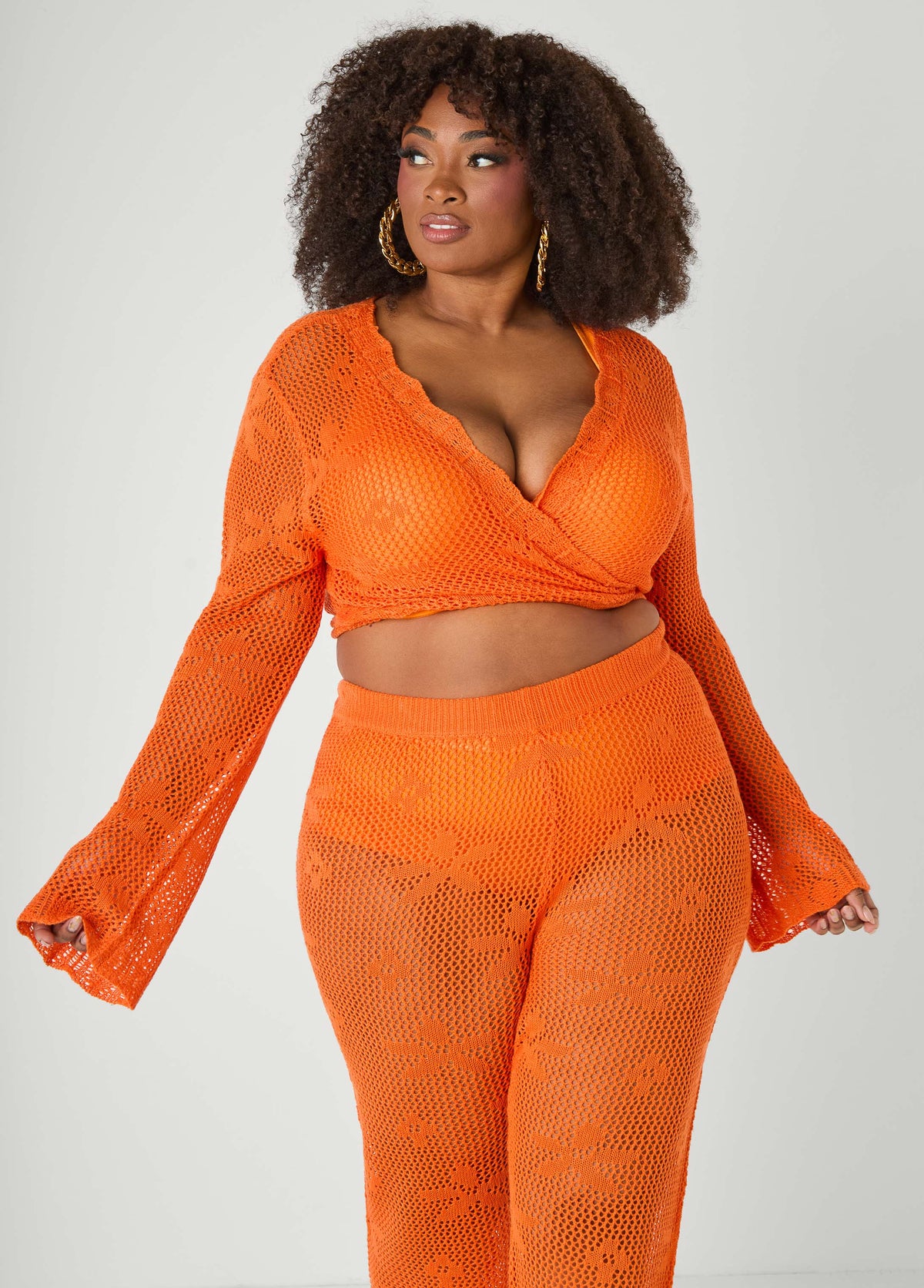 Crochet Tie Front Crop Top