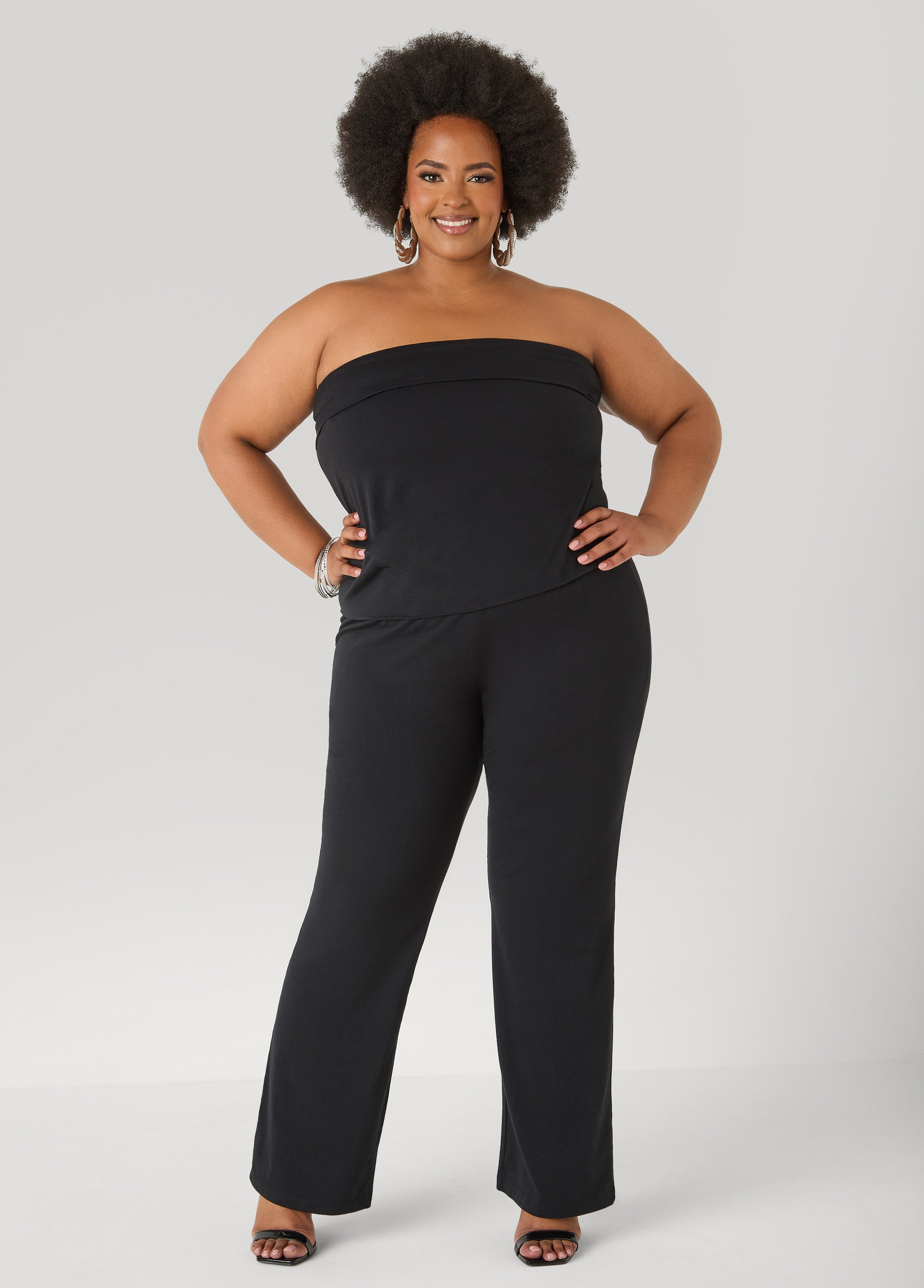 Foldover Straight Leg Pants