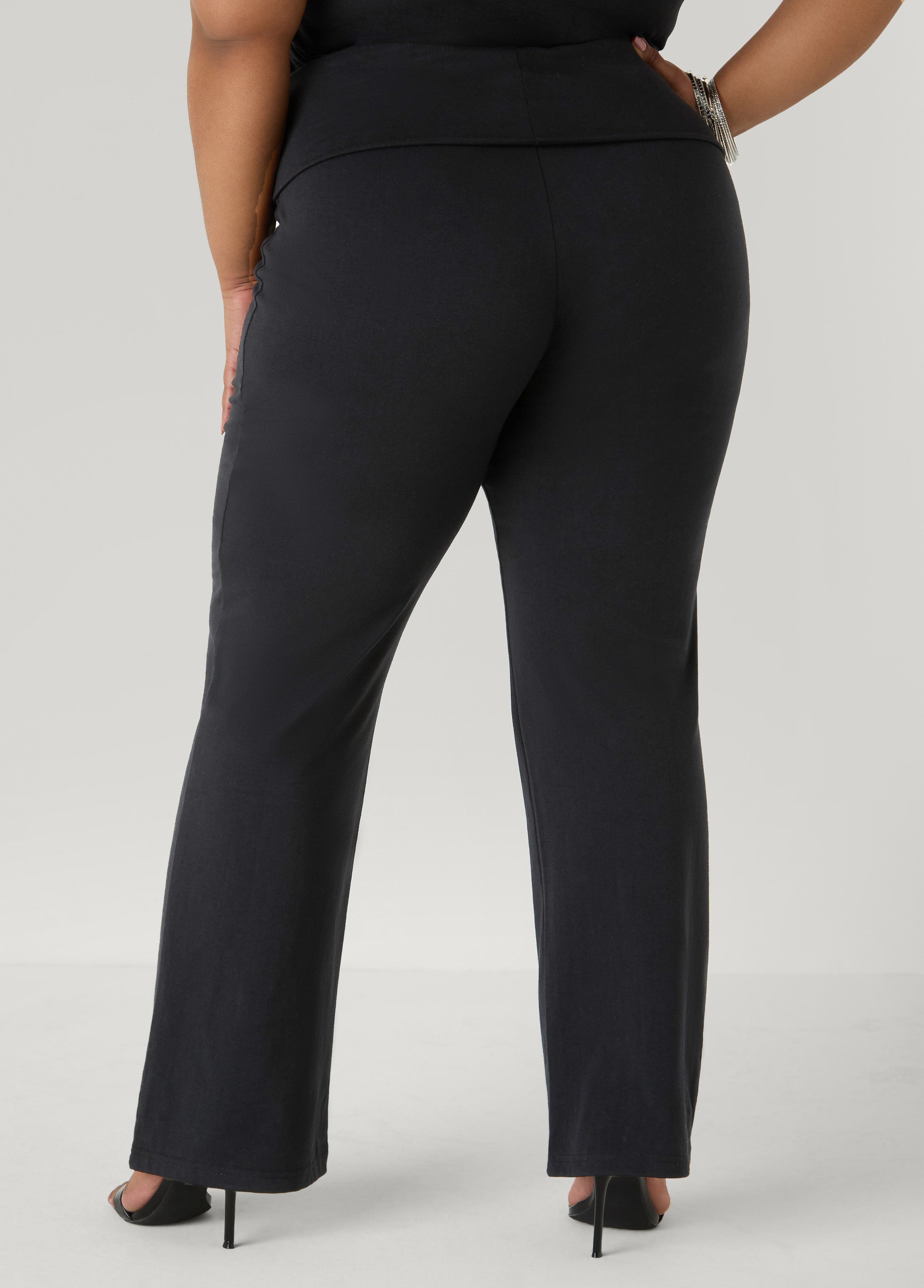 Foldover Straight Leg Pants