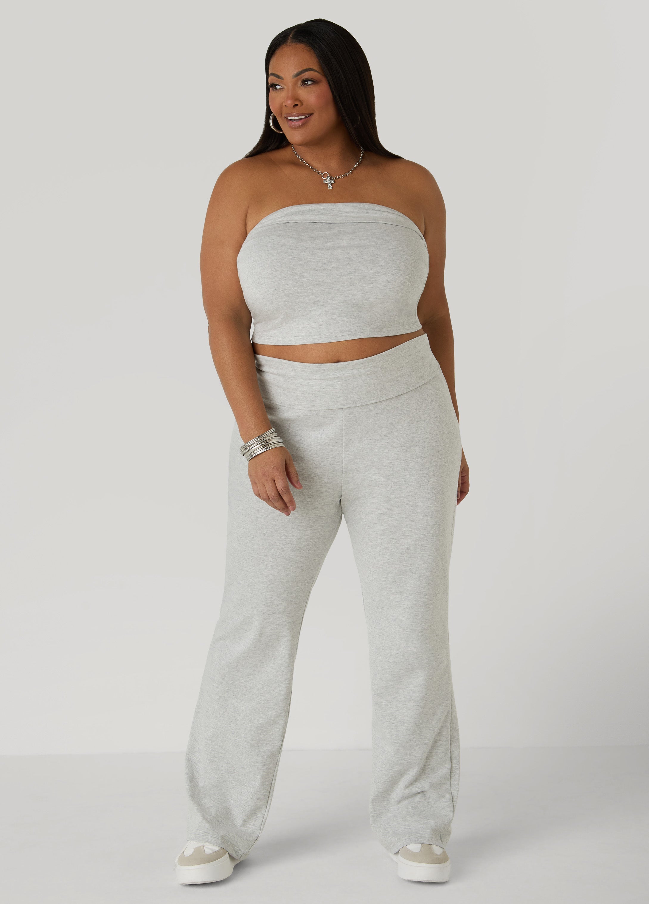 Foldover Straight Leg Pants