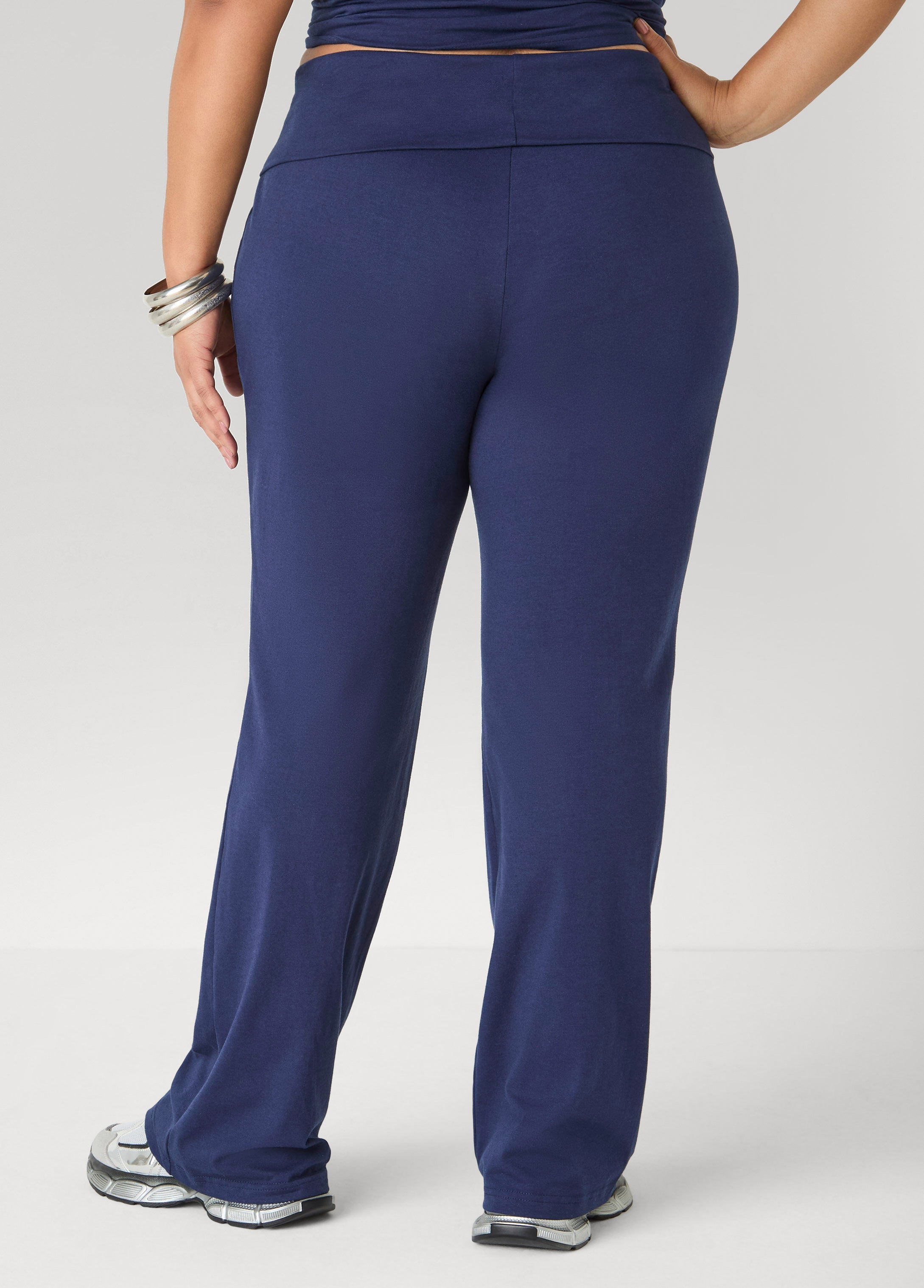Foldover Straight Leg Pants