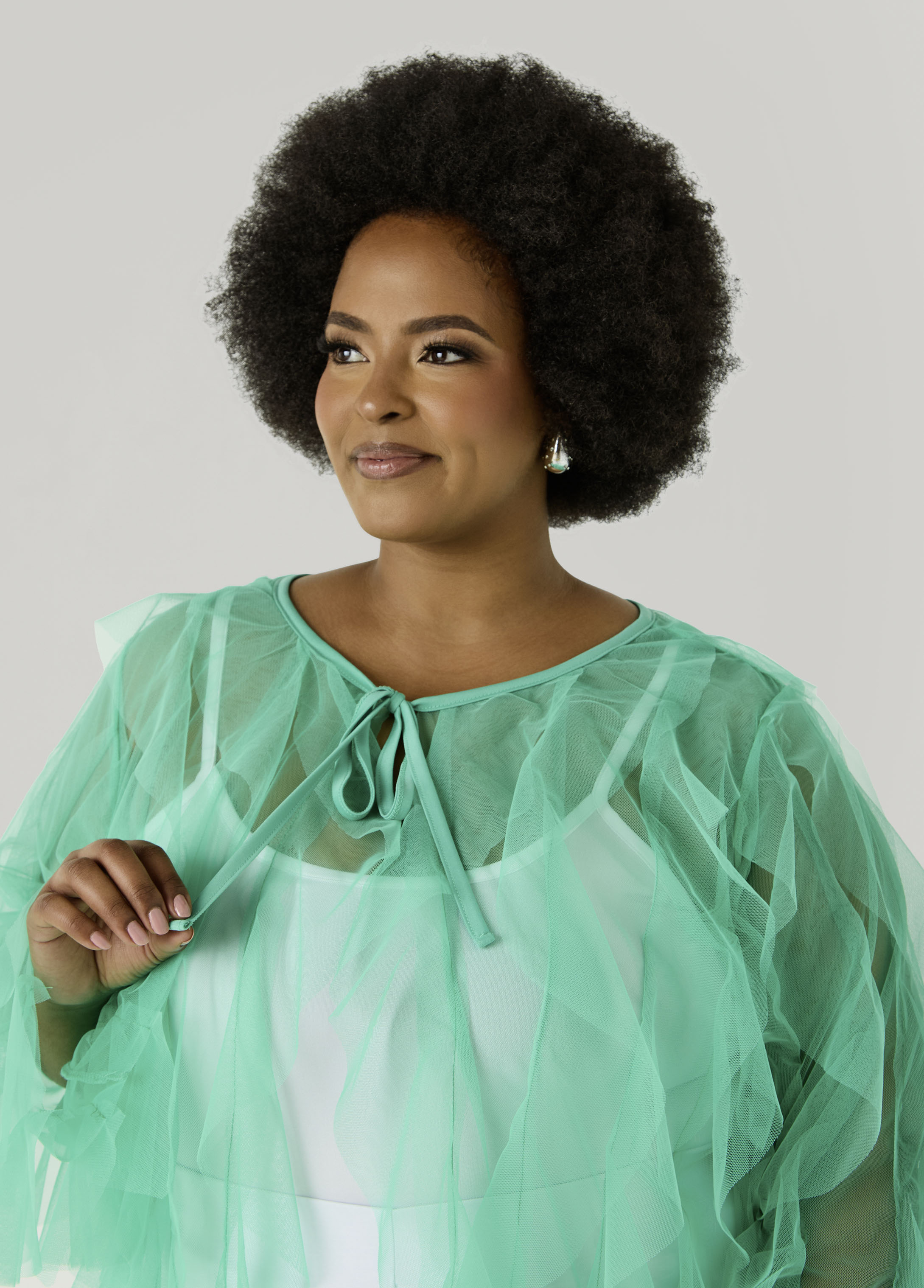 Ruffled Tulle Jacket