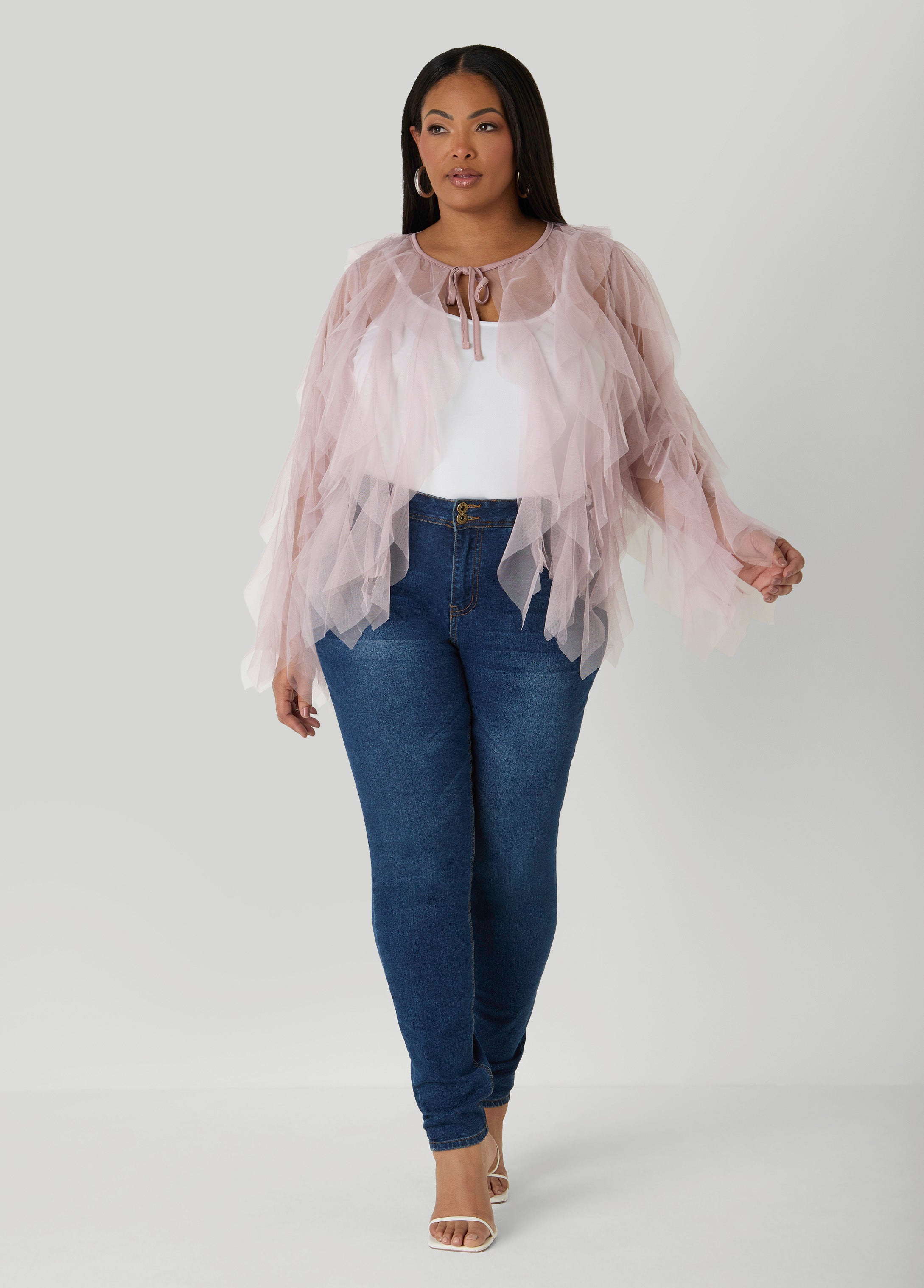 Ruffled Tulle Jacket