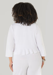 Ruffled Open Front Jacket