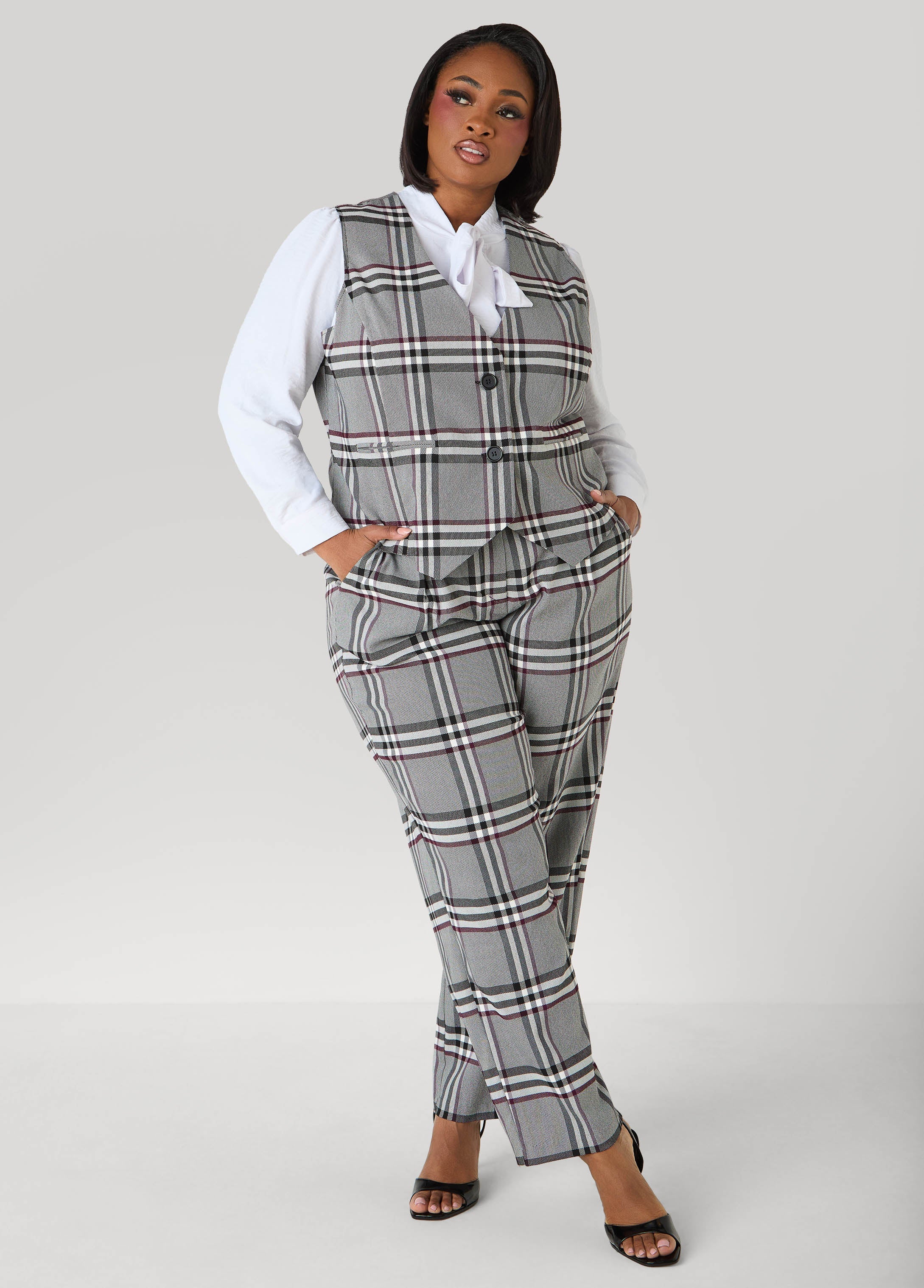 Millennium Plaid Vest
