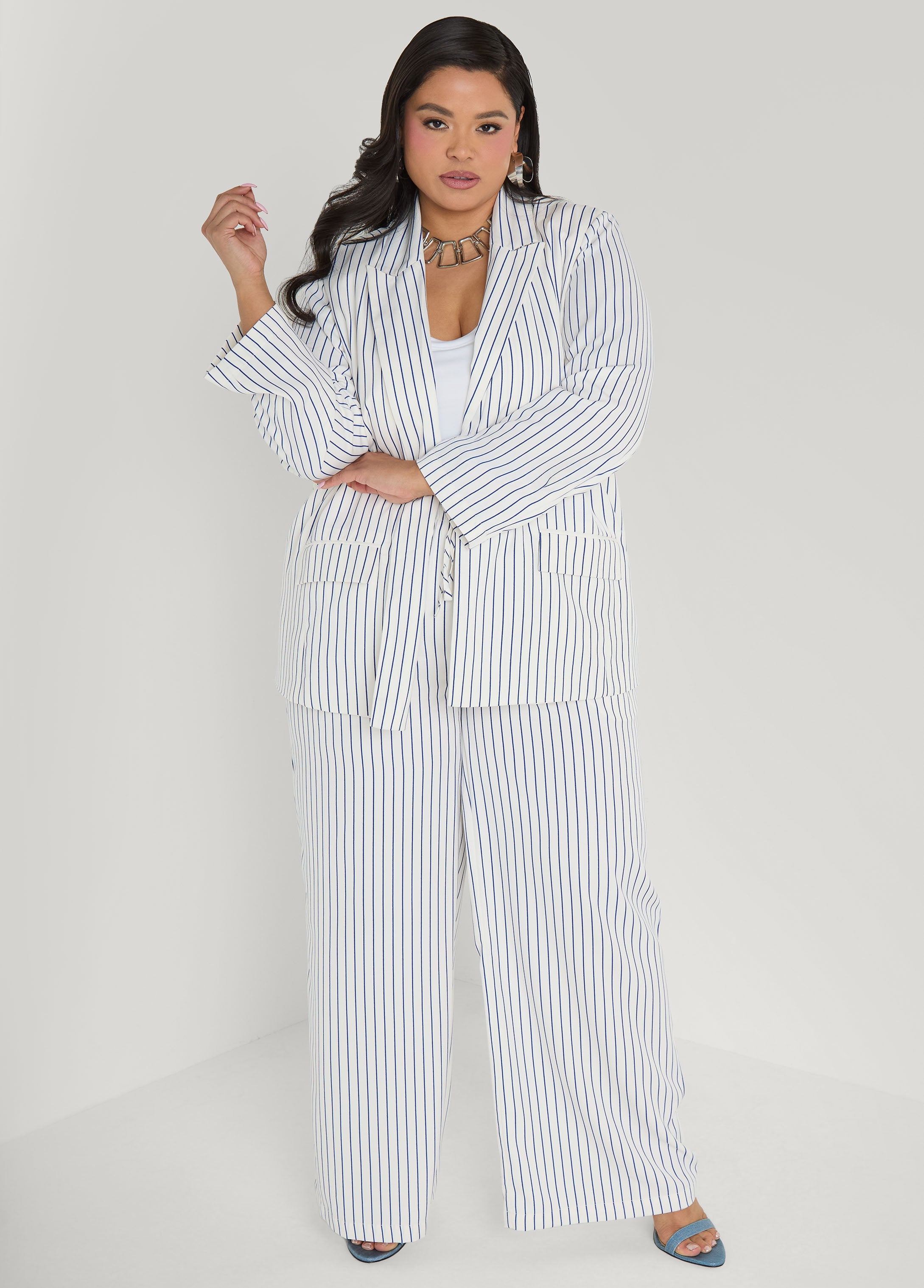 Pinstriped Blazer
