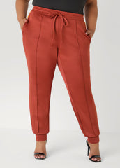 Pintucked Striped Joggers