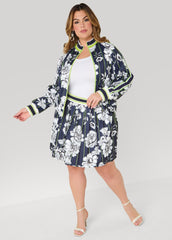Striped And Floral Track Jacket
