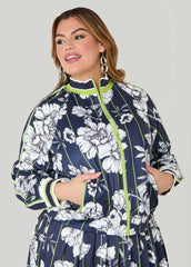Striped And Floral Track Jacket