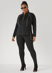 Piped High Waist Leggings