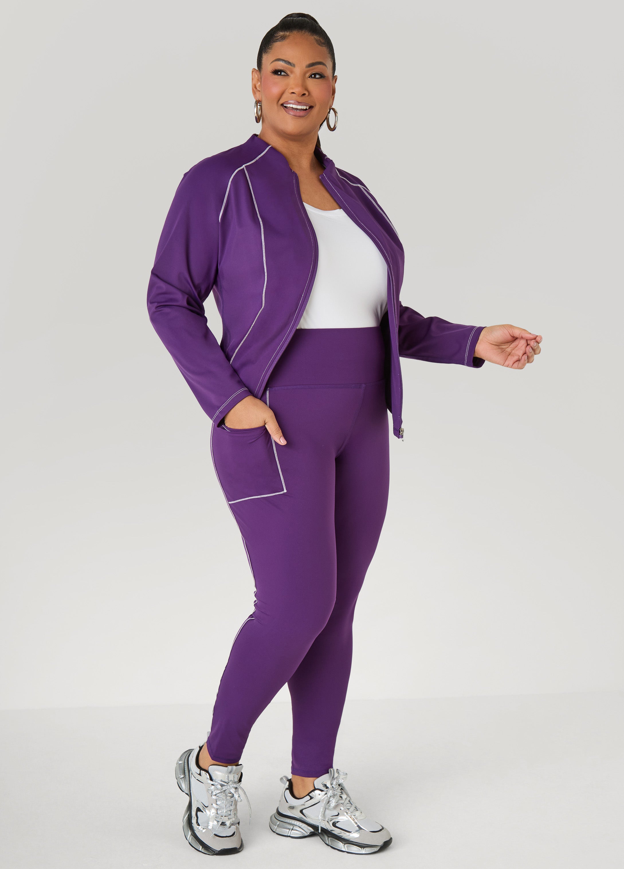 Piped High Waist Leggings