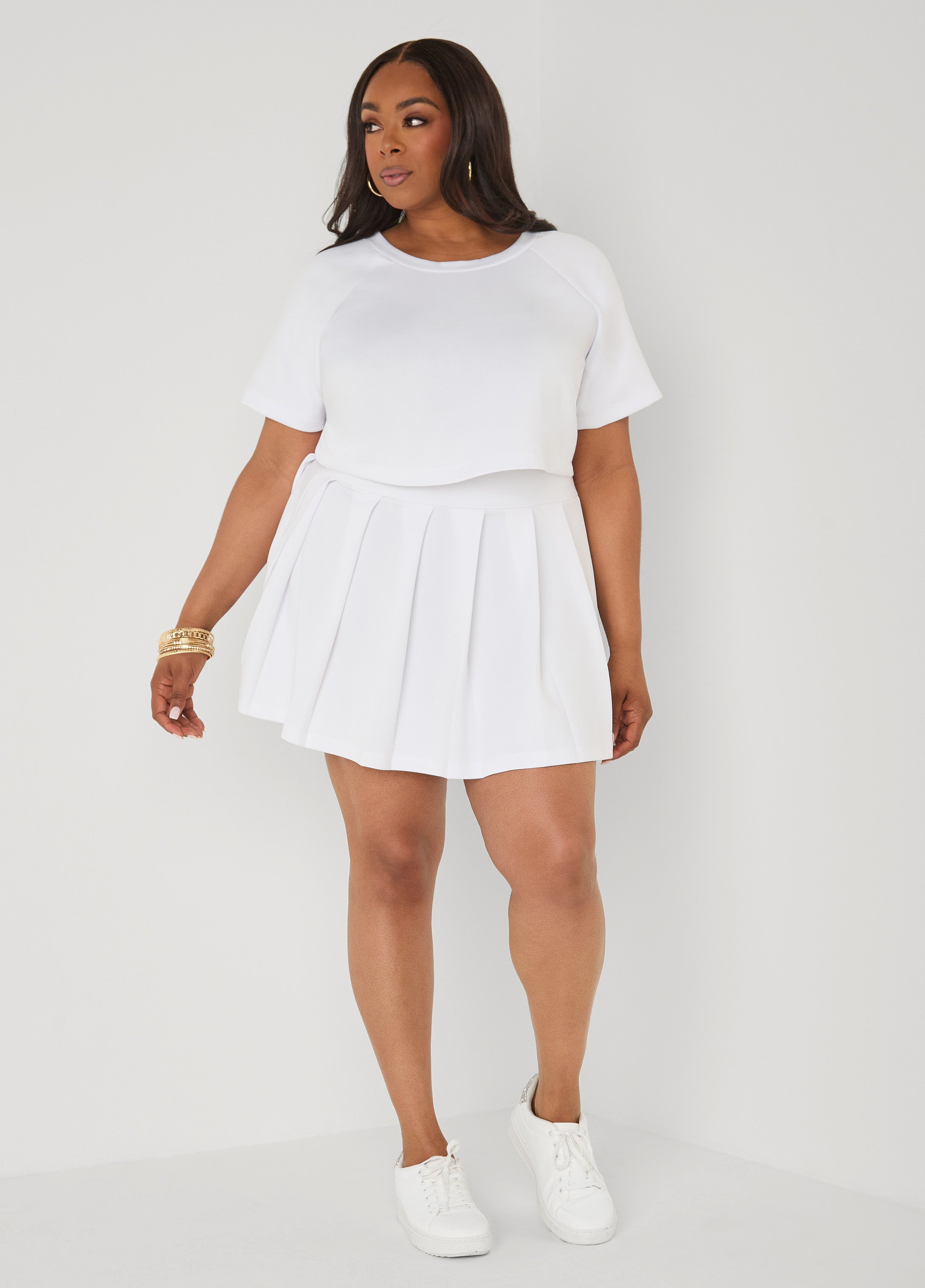 Cropped Athletic Knit Tee