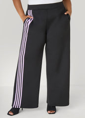 Striped Wide Leg Track Pants