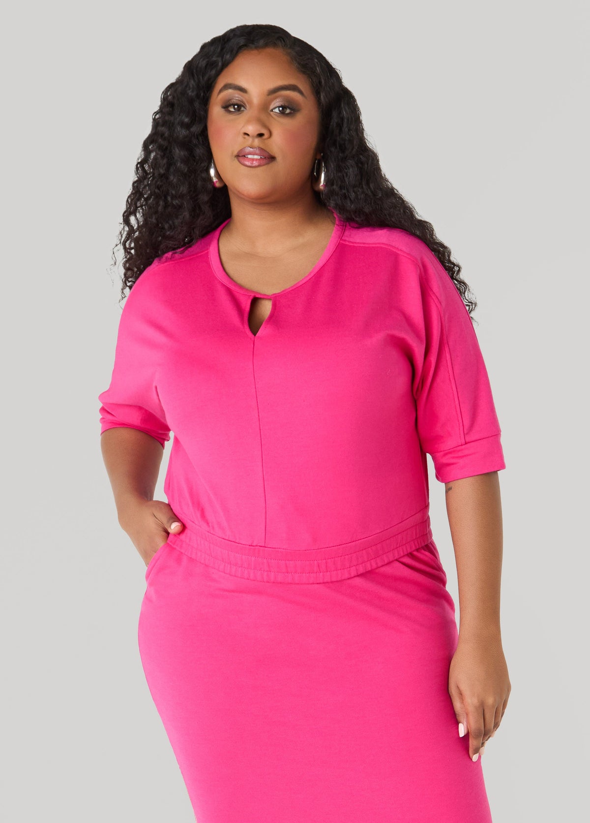 Keyhole French Terry Sweatshirt
