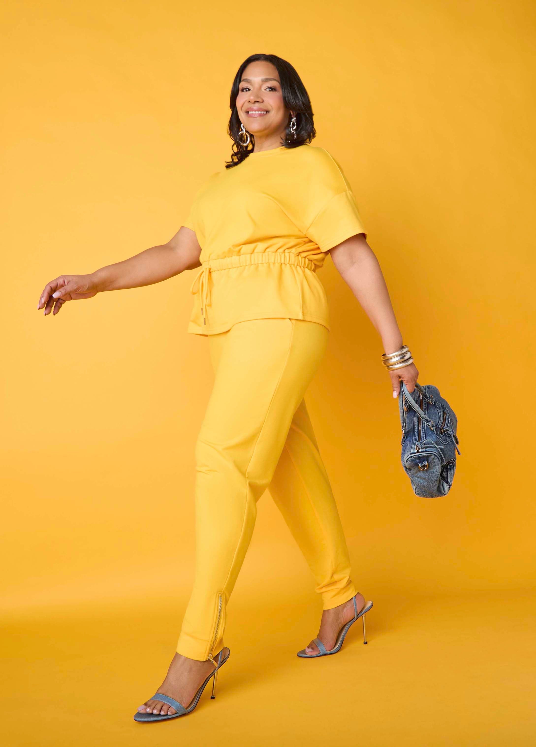 Drawstring Peplum Sweatshirt